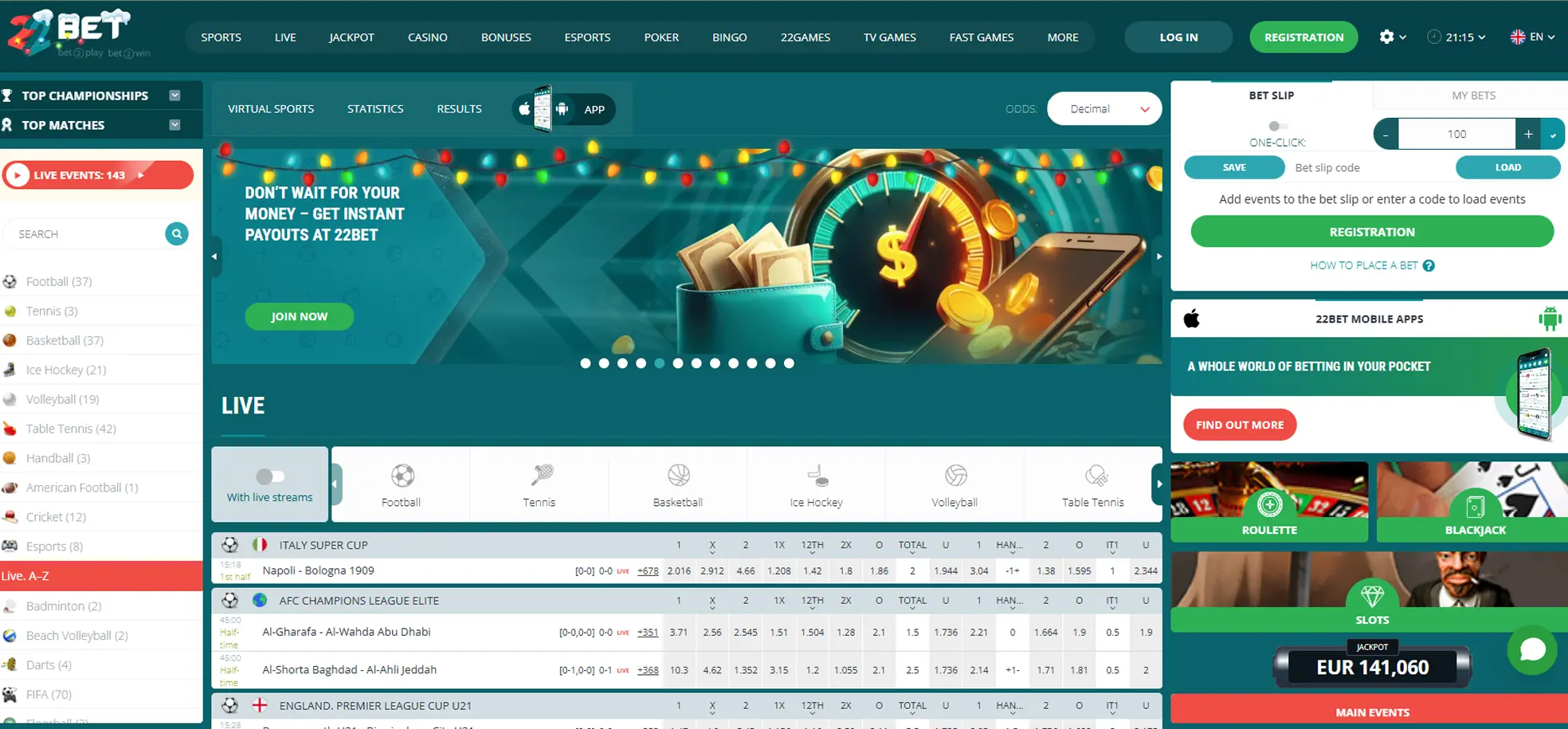 22Bet Official Betting Online Site